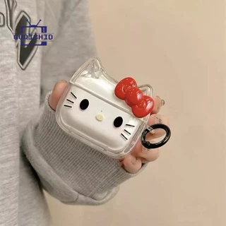เคสแอร์พอต Kitty การป้องกันการตก ซิลิโคนนิ่ม Soft Case Anti-Lost เคสหูฟังบลูทูธไร้สายน่ารัก เหมาะสำหรับ AirPods 2 3 4