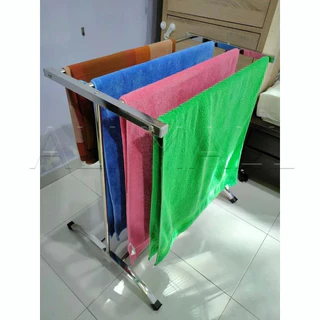 ราวตากผ้าเช็ดตัว 4/5ราว ราวแขวน ประกอบง่าย กันนำ้ สำหรับคอนโด รางตากแข็งแรง clothes drying rack