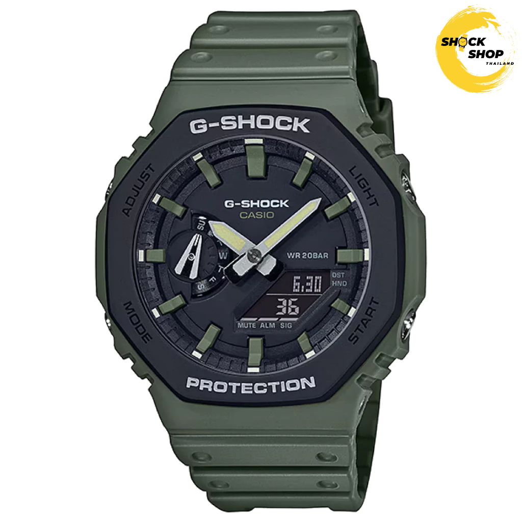 CASIO G-SHOCK นาฬิกาผู้ชาย รุ่นสีพิเศษ GA-2110SU-3A วัสดุเรซิ่น สีเขียว จีช็อค