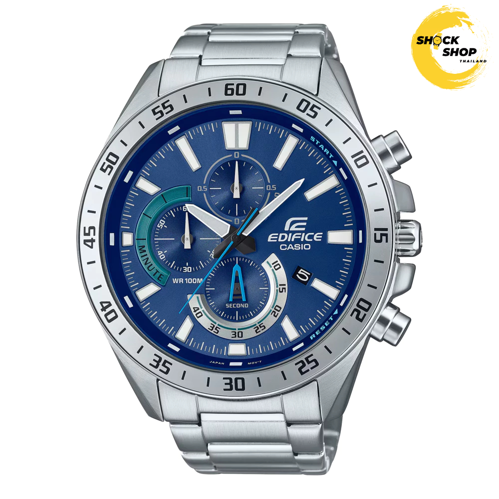 CASIO EDIFICE นาฬิกาผู้ชาย รุ่น EFV-620D-2A วัสดุสเตนเลสสตีล สีน้ำเงิน คาสิโอ