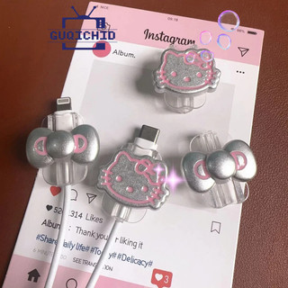 เคสถนอมสายชาร์จ Charger Protector เคสป้องกันสายชาร์จแบบใสลายแมว เหมาะสำหรับสายเคเบิลข้อมูล IP Android