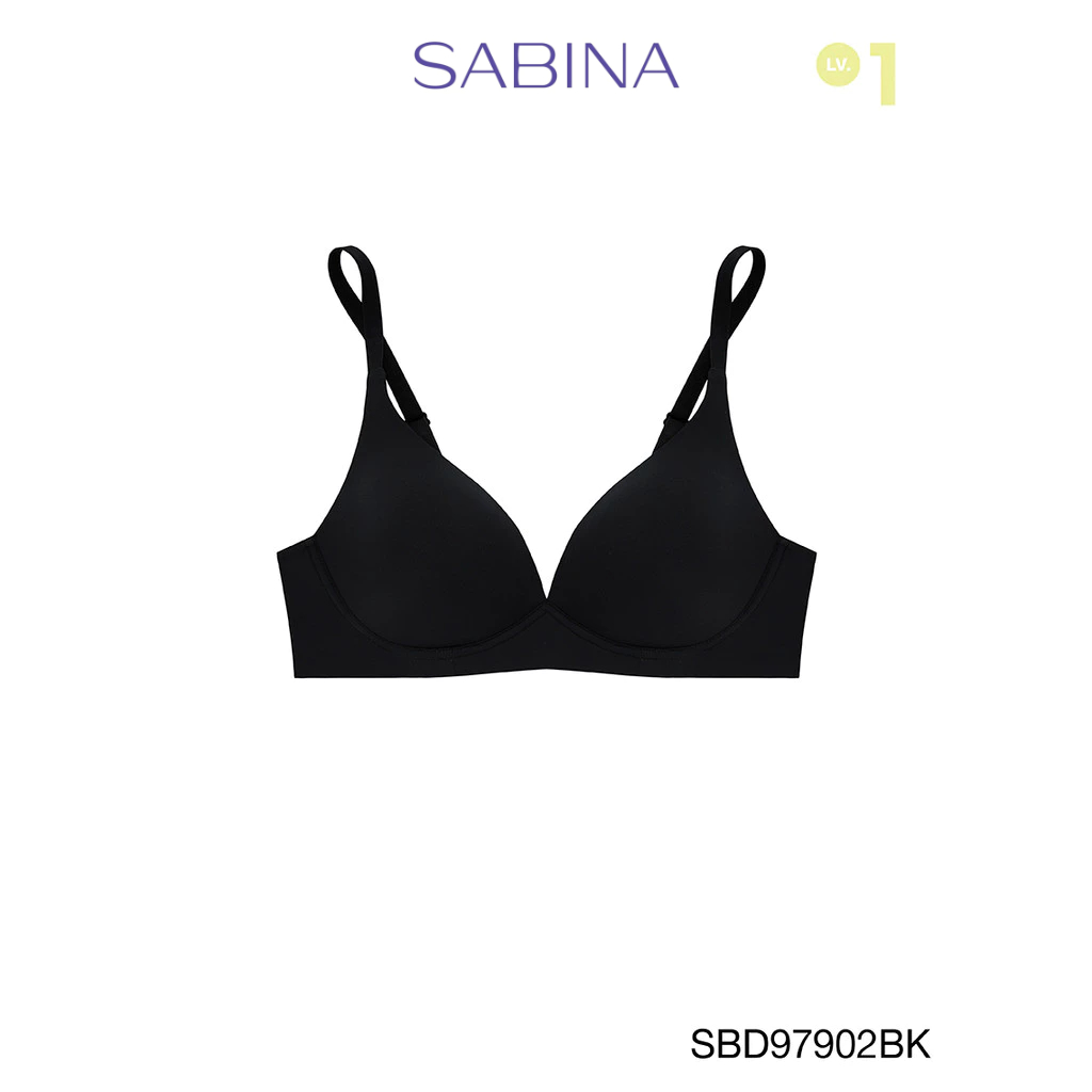 Sabina Perfect Bra Level 1 เสื้อชั้นใน  ไร้โครง รหัส SBD97902BK – สีดำ