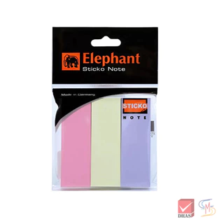 Elephant ตราช้าง กระดาษโน้ต กระดาษโน้ตมีกาว สติ๊๊กโก้โน้ต Page Marker 1X3 นิ้ว จำนวน 3 สี/แพ็ค