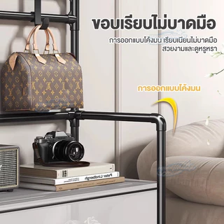 ชั้นวางรองเท้า ป้องกันฝุ่น ที่วางรองเท้า ที่แขวนเสื้อผ้าและกระเป๋า ตู้รองเท้าอเนกประสงค์ มีฝาปิดกันฝุ่นและแมลง