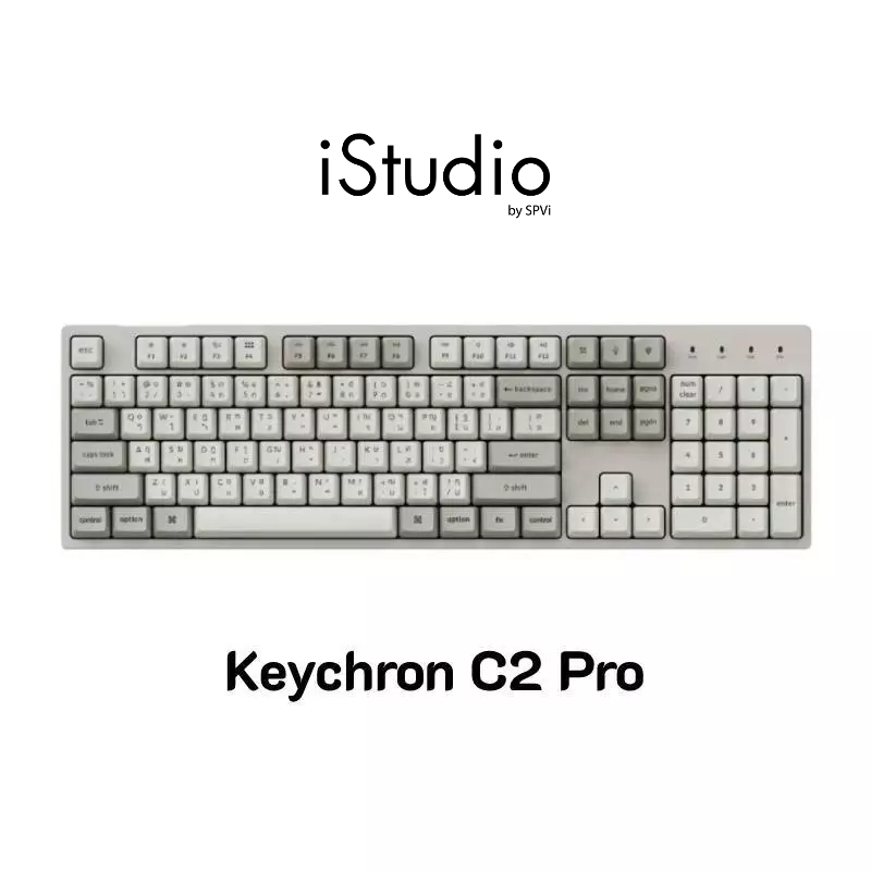 คีย์บอร์ด Keychron C2 Pro 8K QMK Wired Custom Mechanical Keyboard ขนาด 100% - TH / EN