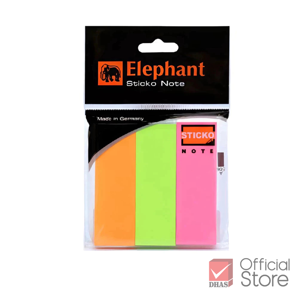 Elephant กระดาษโน๊ต กระดาษโน๊ตมีกาว สติ๊๊กโก้โน้ต Page Marker 1X3 นิ้ว จำนวน 1 แพ็ค - รูปที่ 2