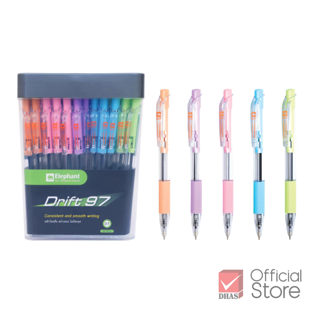 Elephant ปากกา ปากกาลูกลื่น ดริฟท์ 97 น้ำเงิน 0.7  จำนวน 50 ด้าม