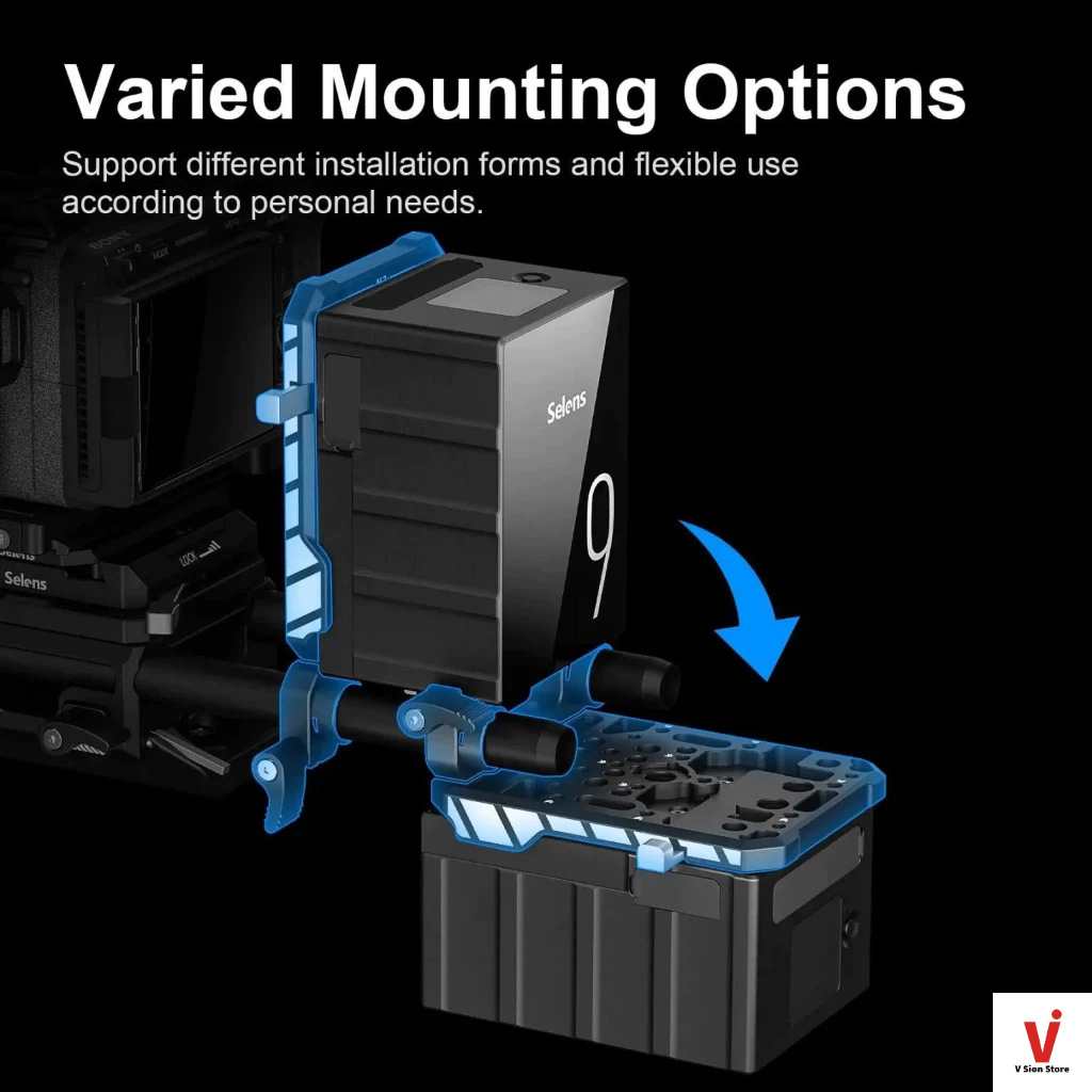 พร้อมส่ง Selens V-Mount Battery Plate with Dual 15mm Rod Clamps - รูปที่ 3