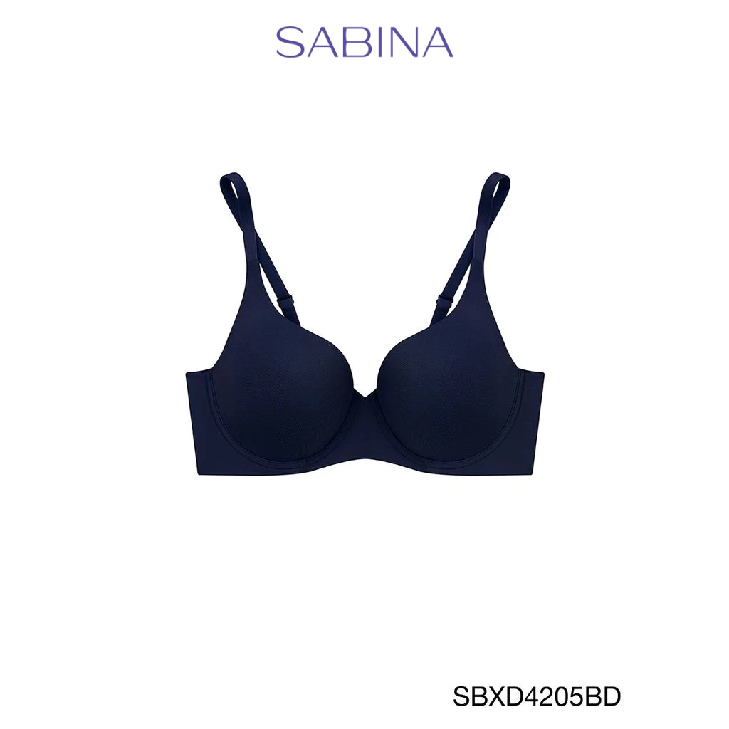 Sabina Perfect Bra Level 1 เสื้อชั้นใน ไร้ตะเข็บ มีโครง รหัส SBXD4205BD - สีน้ำเงินเข้ม