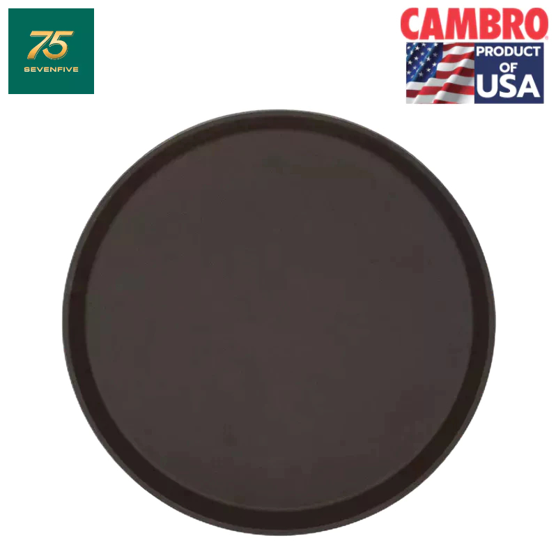 CAMBRO ถาดอาหาร ถาดเสิร์ฟ ถาดกันลื่น ทรงกลม เส้นผ่านศูนย์กลาง 35.5 ซม CAM1-1400TL