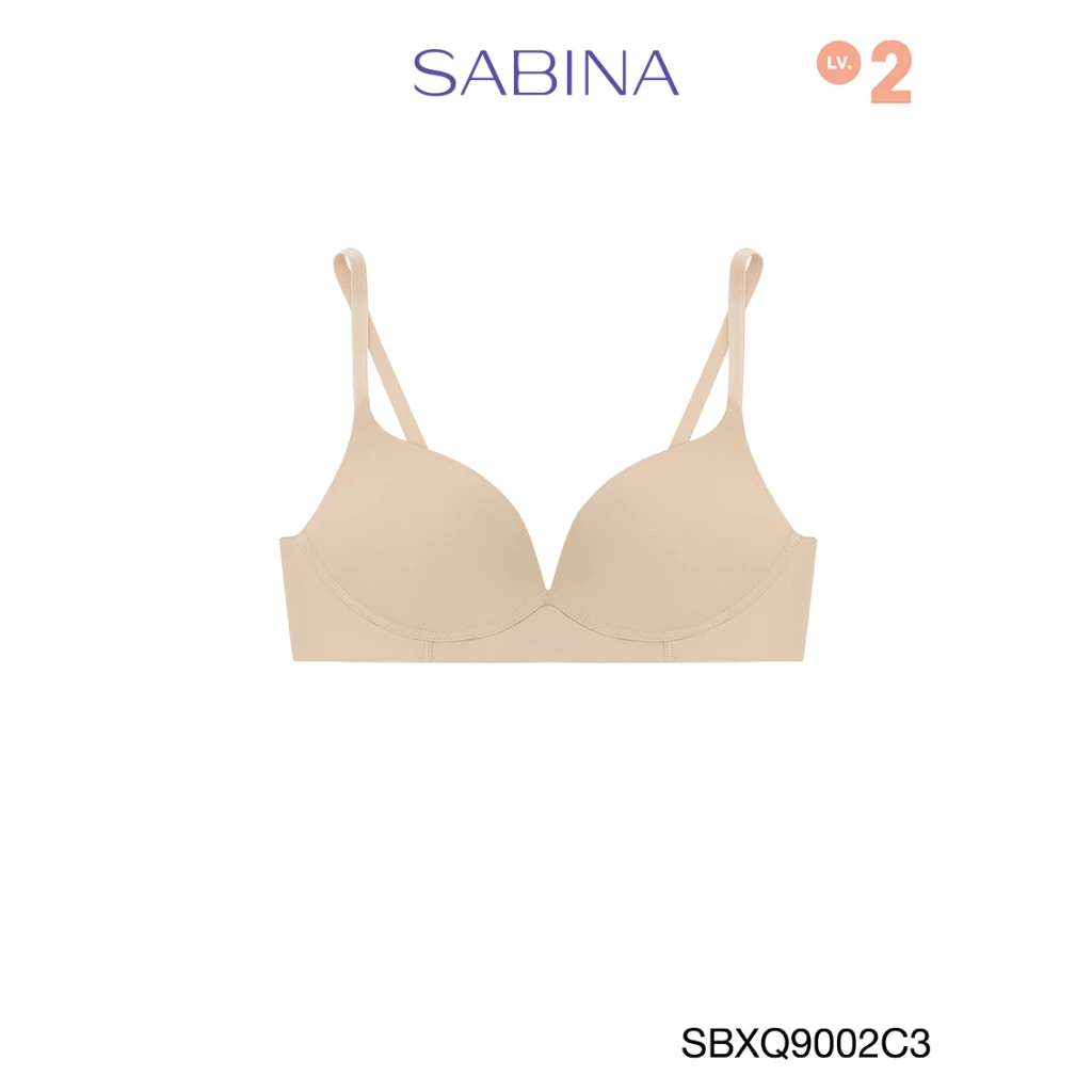 [Online Exclusive]  Sabina เสื้อชั้นใน Invisible Wire (ไม่มีโครง) Seamless Fit รุ่น TWENTY FIVE  รหัส SBXQ9002BK สีดำ