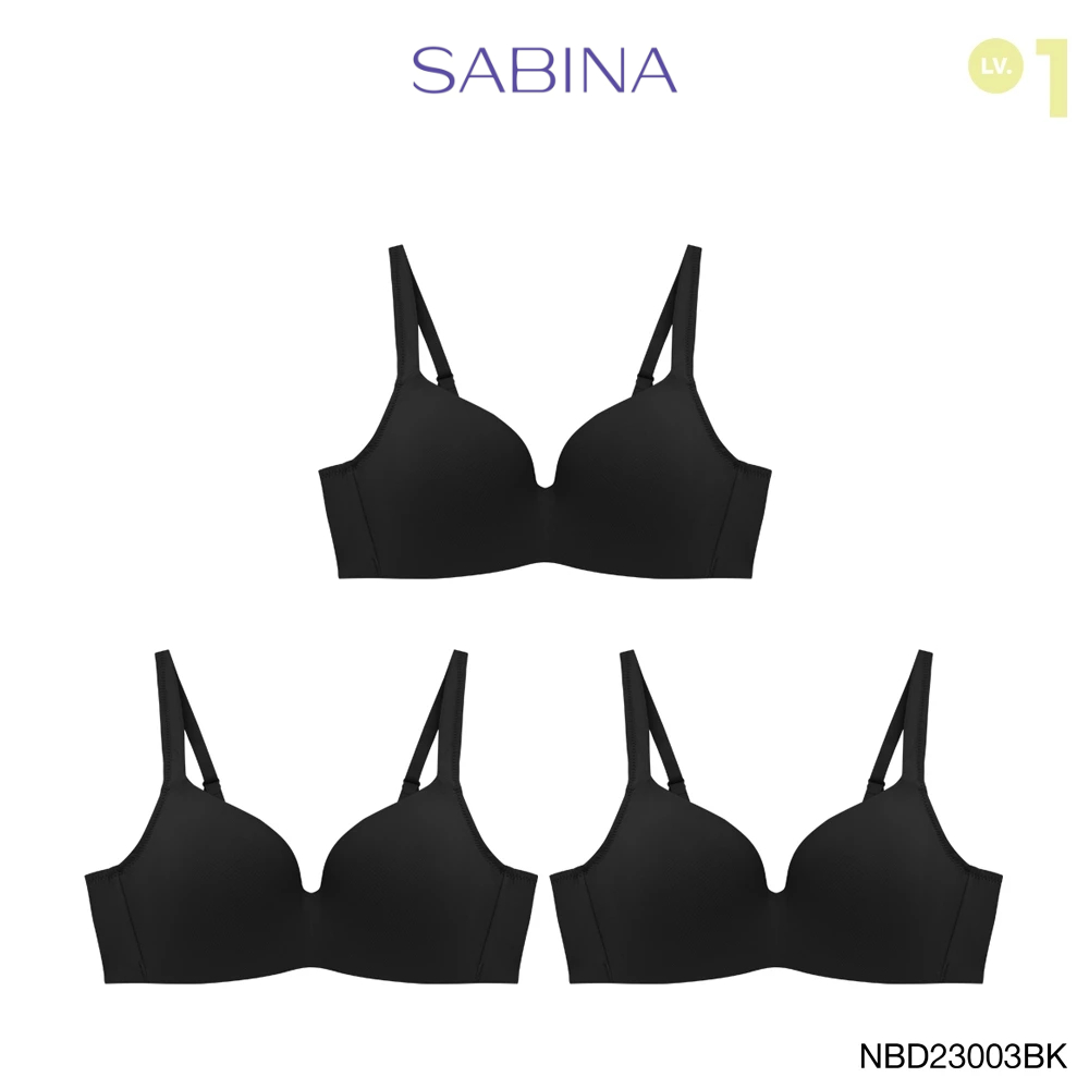 [Online Exclusive] Sabina เสื้อชั้นใน (Set 3 ชิ้น) มีโครง รุ่น Perfect Bra รหัส NBD23003BK สีดำ