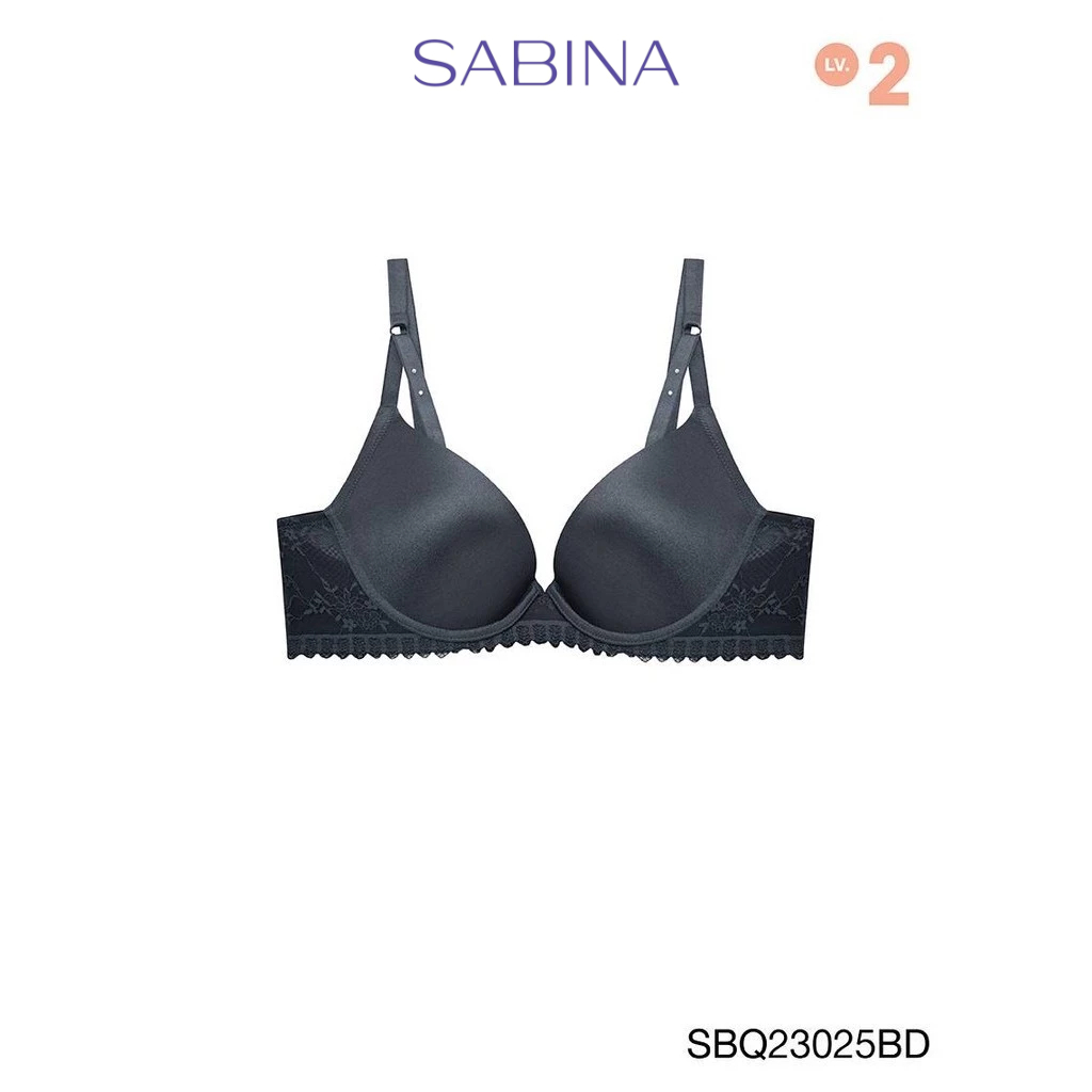 Sabina Twenty Five Level 2 เสื้อชั้นใน  มีโครง รหัส SBQ23025BD - สีเทาเข้ม