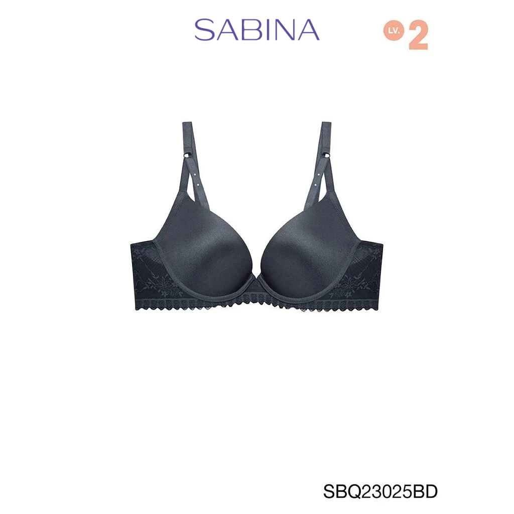 Sabina Twenty Five Level 2 เสื้อชั้นใน มีโครง รหัส SBQ23025BD - สีเทาเข้ม