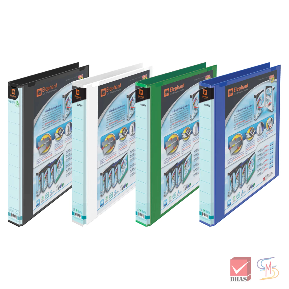 Elephant ตราช้าง แฟ้มห่วง 3 ห่วง ปกดูราพลาส No. 9330 วิวบายเดอร์ A4 จำนวน 1 แฟ้ม thumbnail 3