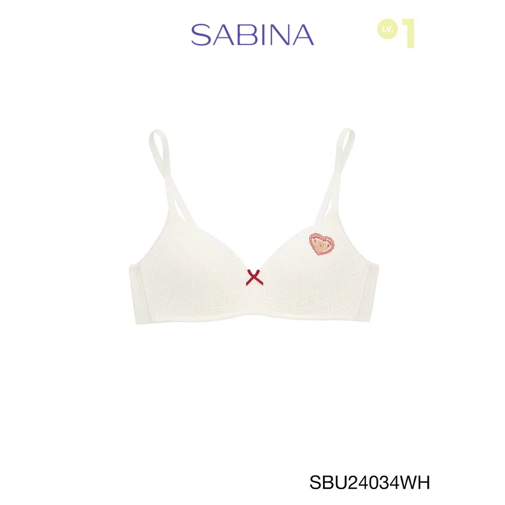 Sabina Pretty Perfect Level 1 เสื้อชั้นใน  ไร้โครง รหัส SBU24034WH – สีขาว