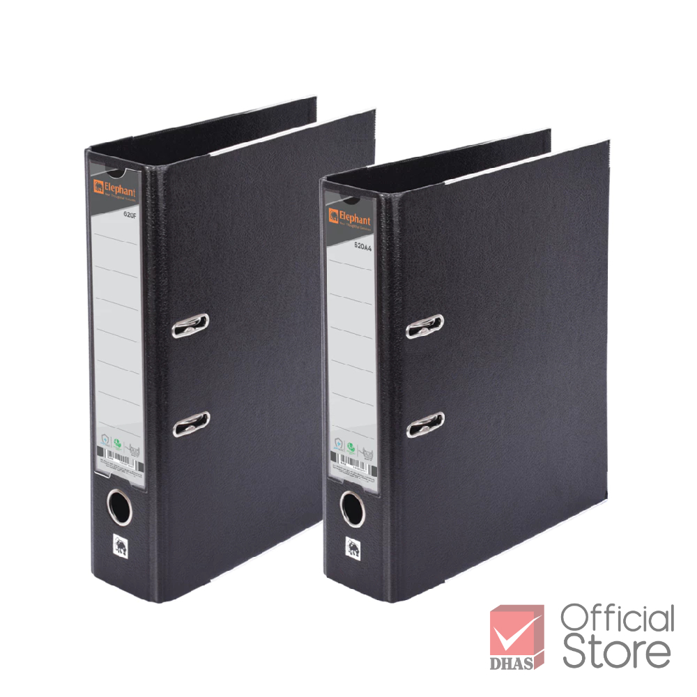 Elephant แฟ้ม แฟ้มใส่เอกสาร สันกว้าง No.620F / No.620A4 สีดำ จำนวน 1 แฟ้ม