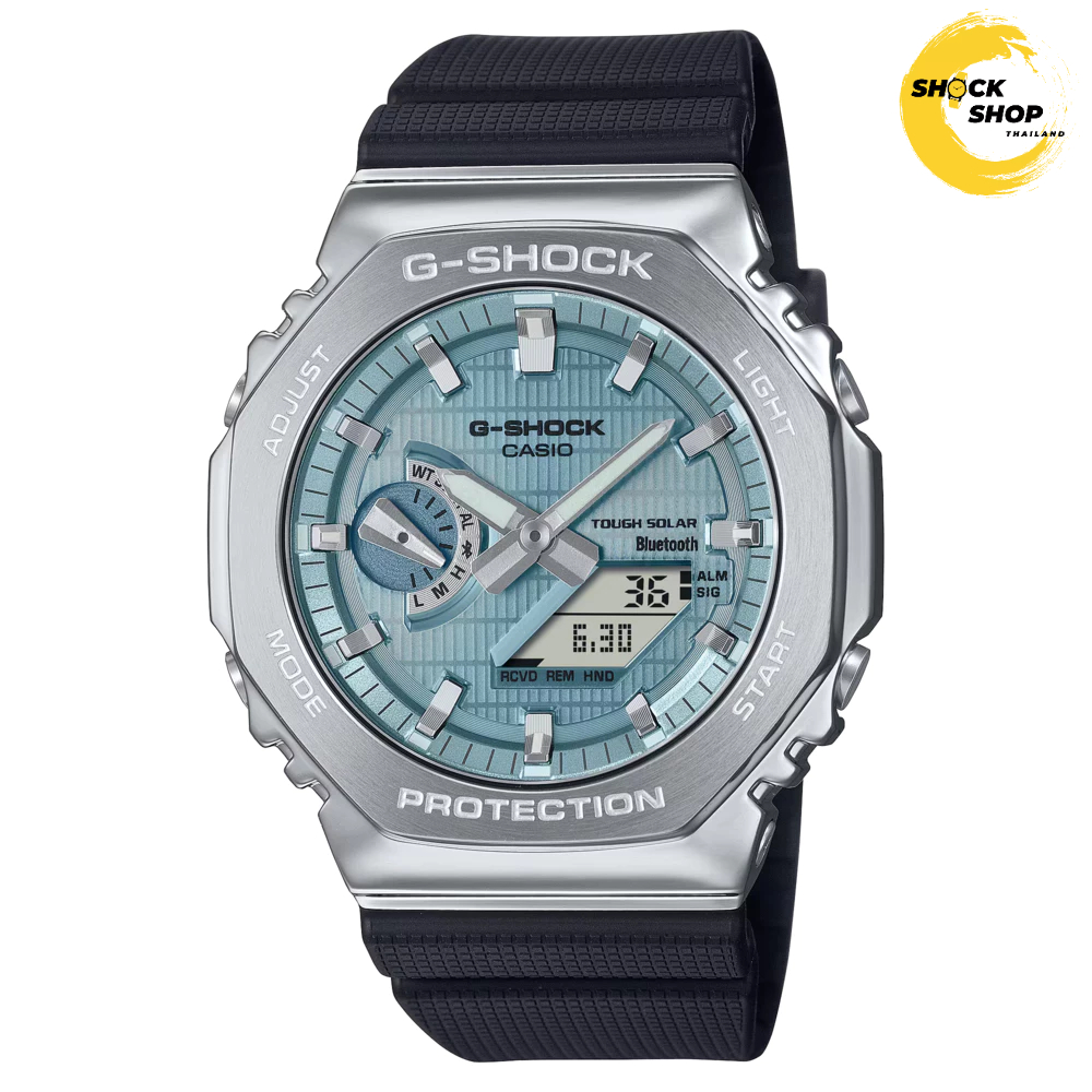 CASIO G-SHOCK นาฬิกาข้อมือ รุ่น GBM-2100A-1A2 ซีรีส์ 2100 วัสดุเรซิ่น สีฟ้า จีช็อค