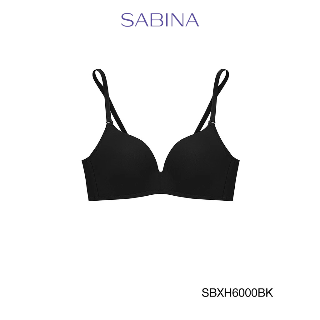 [Online Exclusive]  Sabina เสื้อชั้นใน ไร้โครง รุ่น Soft Doomm รหัส SBXH6000BK สีดำ