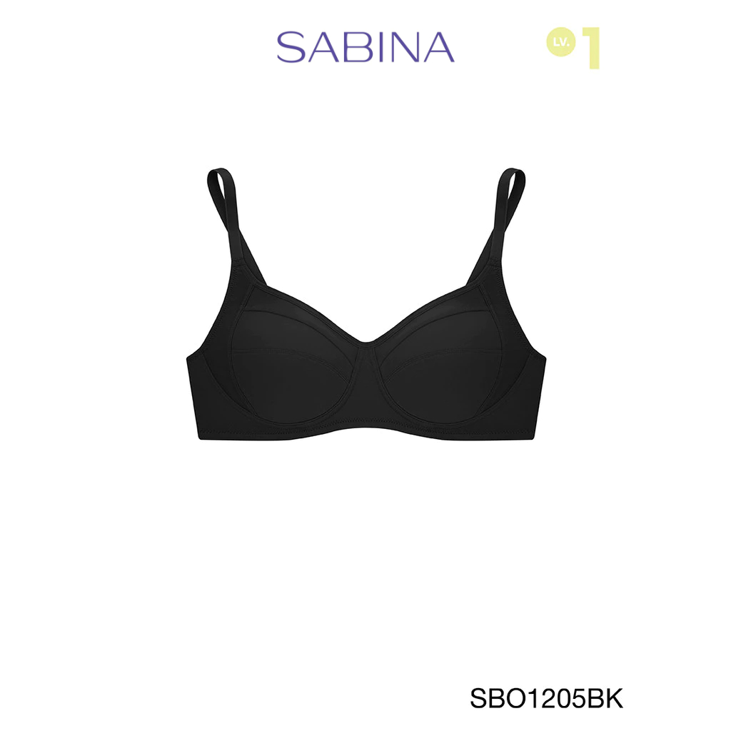 Sabina Function Bra Level 1 เสื้อชั้นใน  ไร้โครง รหัส SBO1205BK - สีดำ