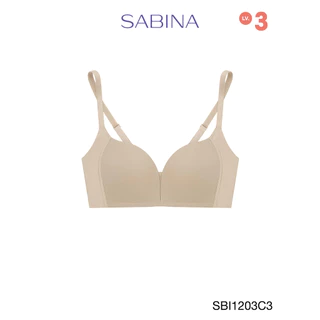 Sabina Modern V Level 3 เสื้อชั้นใน ไร้ตะเข็บ ไร้โครง รหัส SBI1203C3 - สีเนื้อเข้ม