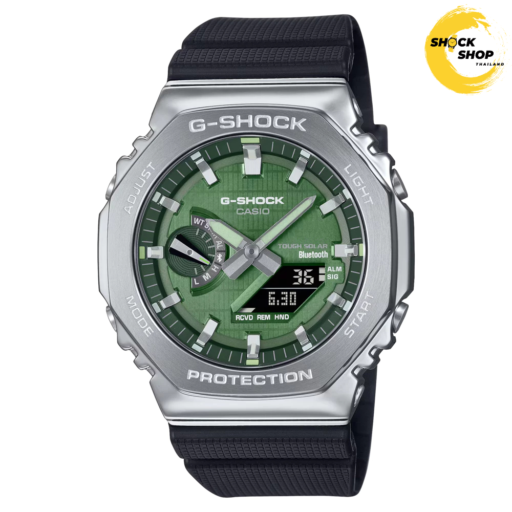 CASIO G-SHOCK นาฬิกาข้อมือ รุ่น GBM-2100A-1A3 ซีรีส์ 2100 วัสดุเรซิ่น สีเขียว จีช็อค