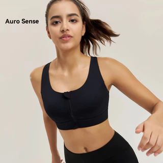 Auro Sense สปอร์ตบรา สำหรับ ผู้หญิง วิดพื้นแบบแรงกระแทกสูง ออกแบบ ซิปด้านหน้า คุณภาพสูง สปอร์ตบรา วิ่ง