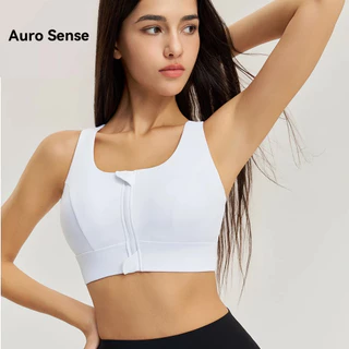 Auro Sense สปอร์ตบรา สำหรับ ผู้หญิง วิดพื้นแบบแรงกระแทกสูง ออกแบบ ซิปด้านหน้า คุณภาพสูง สปอร์ตบรา วิ่ง