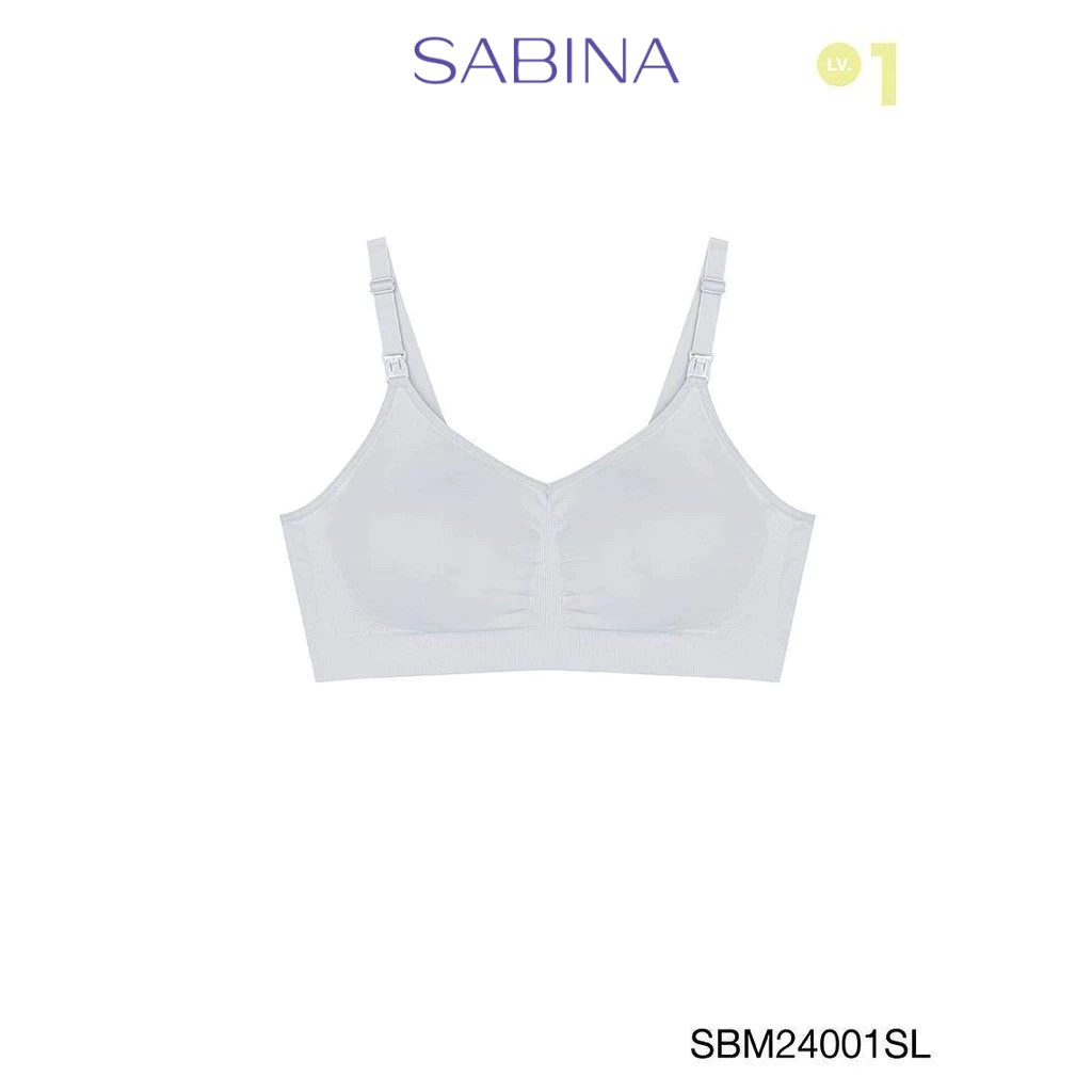 Sabina Maternity เสื้อชั้นในให้นม+ปั๊มนม รหัส SBM24001SL - สีเทาอ่อน