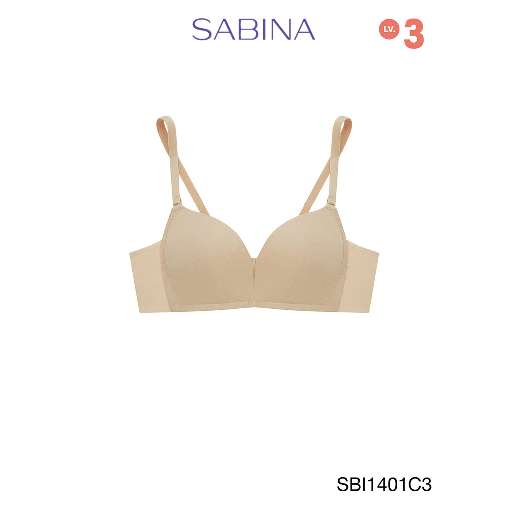 Sabina Modern V Level 3 เสื้อชั้นใน ไร้โครง รหัส SBI1401C3 - สีเนื้อเข้ม