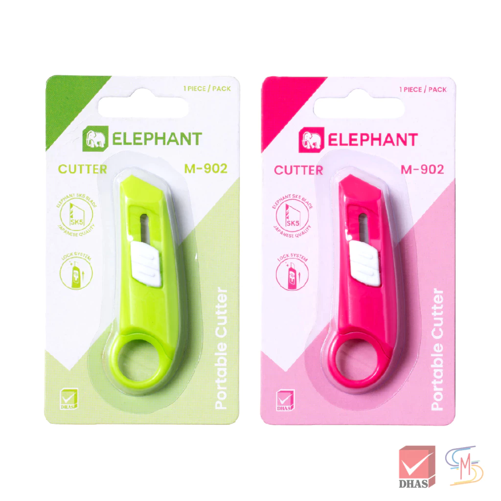 Elephant ตราช้าง คัตเตอร์ มินิคัตเตอร์ รุ่น M-902 คละสี จำนวน 1 อัน