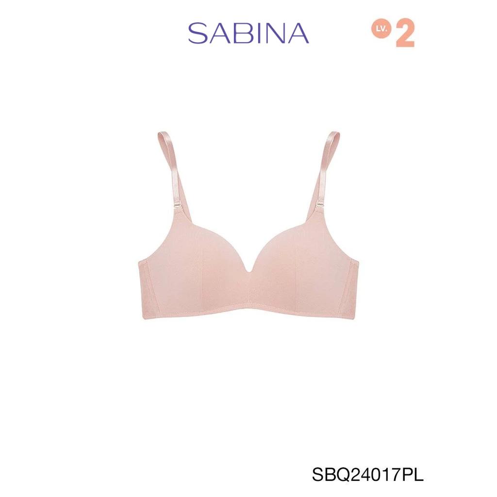 Sabina Twenty Five Level 2 เสื้อชั้นใน  ไร้โครง รหัส SBQ24017PL - สีชมพูอ่อน