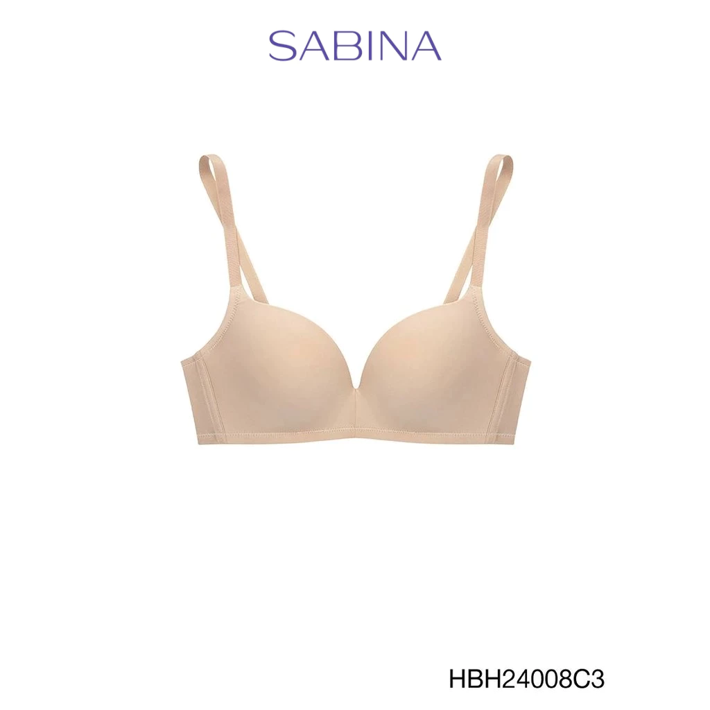 Sabina Habpy Soft Doomm Level 3 เสื้อชั้นใน ไร้โครง รหัส HBH24008C3 - สีเนื้อเข้ม