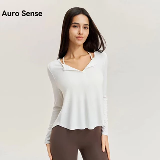 Auro Sense เสื้อ เสื้อยืด เสื้อแขนยาว ออกกำลังกาย แบบหลวม สำหรับ ผู้หญิง เหมาะสำหรับ ฟิตเนส โยคะ การออกกำลังกาย ห้องมีแ