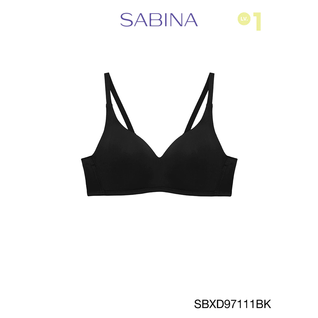 Sabina Perfect Bra Level 1 เสื้อชั้นใน  ไร้โครง รหัส SBXD97111BK - สีดำ