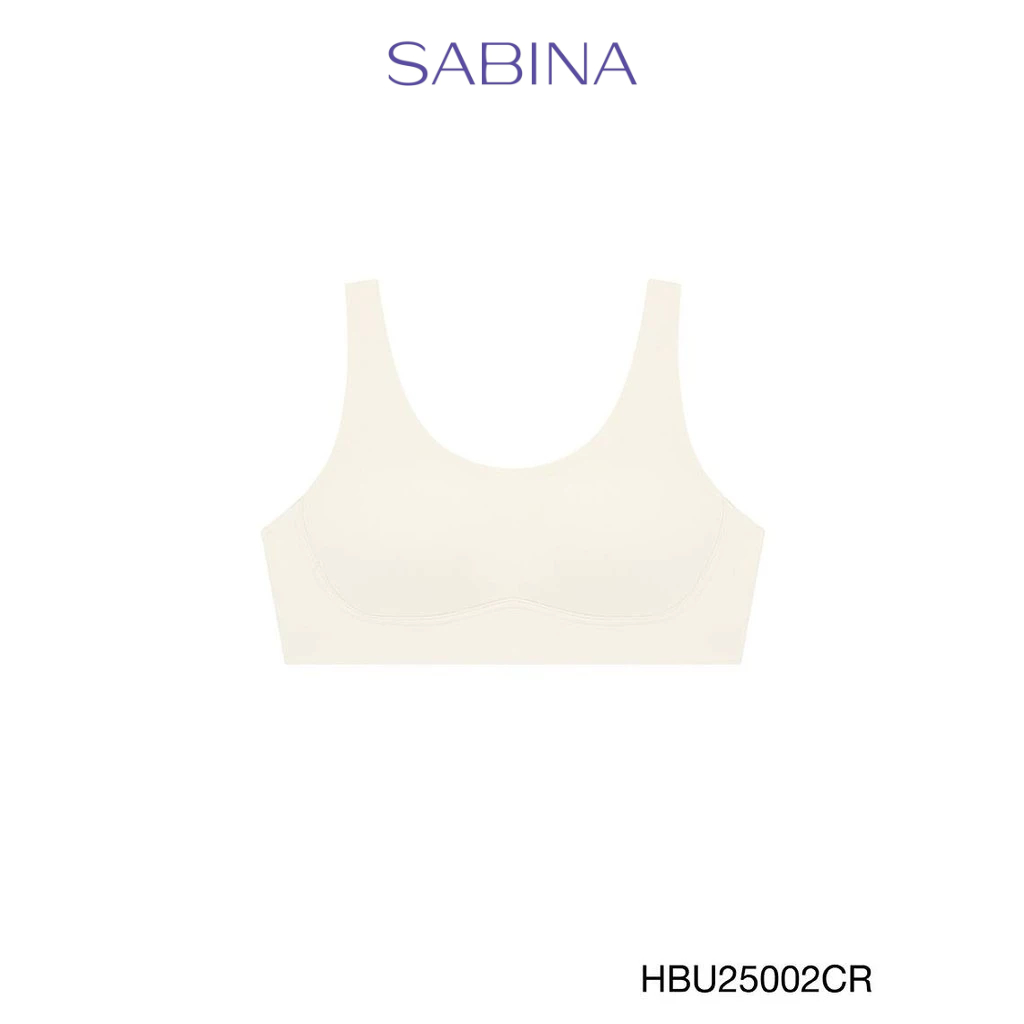 Sabina Habpy Pretty Perfect Level 1 เสื้อชั้นใน ไร้ตะเข็บ ไร้โครง รหัส HBU25002CR - สีครีม
