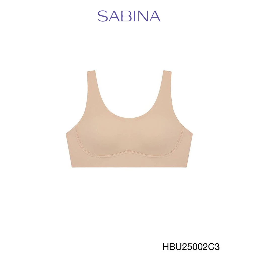 Sabina Habpy Pretty Perfect Level 1 เสื้อชั้นใน ไร้ตะเข็บ ไร้โครง รหัส HBU25002C3 - สีเนื้อเข้ม