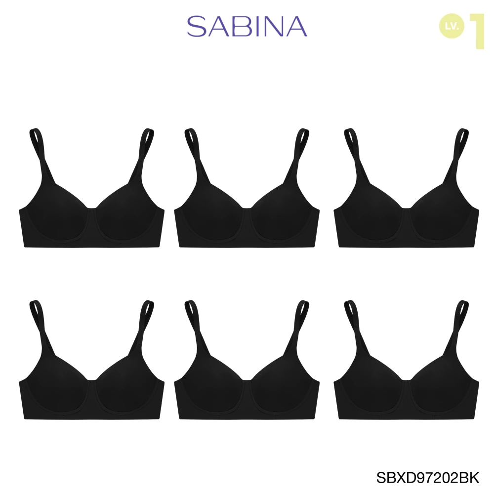 SABINA BRALESS เสื้อชั้นใน Invisible Wire (Set 6 ชิ้น) (ไม่มีโครง) Seamless Fit รุ่น Perfect Bra  รห