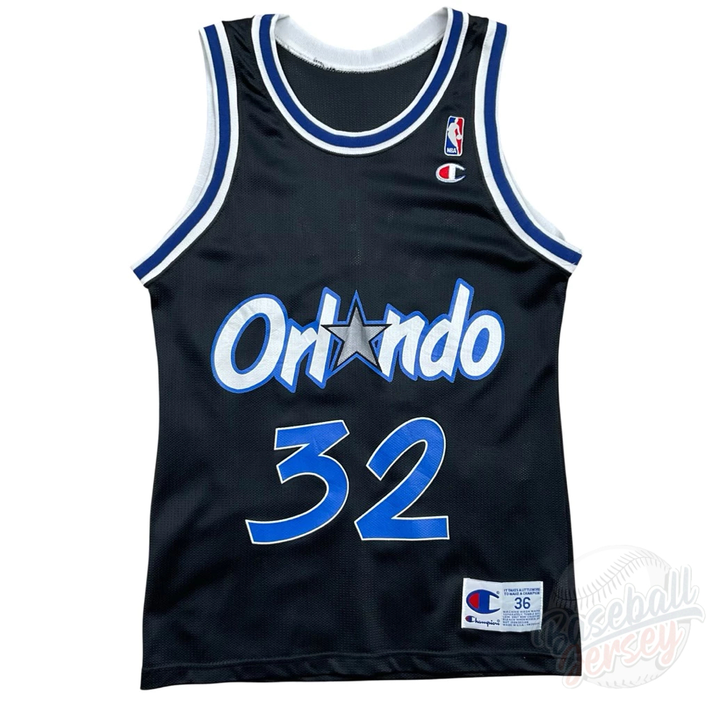 เสื้อกล้ามบาสสเก็ตบอล NBA Vintage Shaquille Oneal Orlando Magic Champion Jersey Size 36