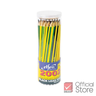 Elfen ดินสอดำ HB รุ่น 2002 V1 (ด้ามไม้ธรรมชาติ) - กระบอก 50 แท่ง