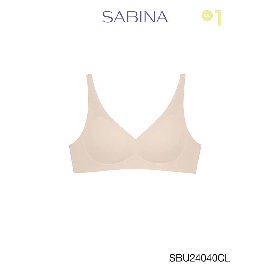 Sabina NEW BRALESS 2025 เสื้อชั้นในไร้ตะเข็บ ไร้โครง รหัส SBU24040CL - สีเนื้ออ่อน