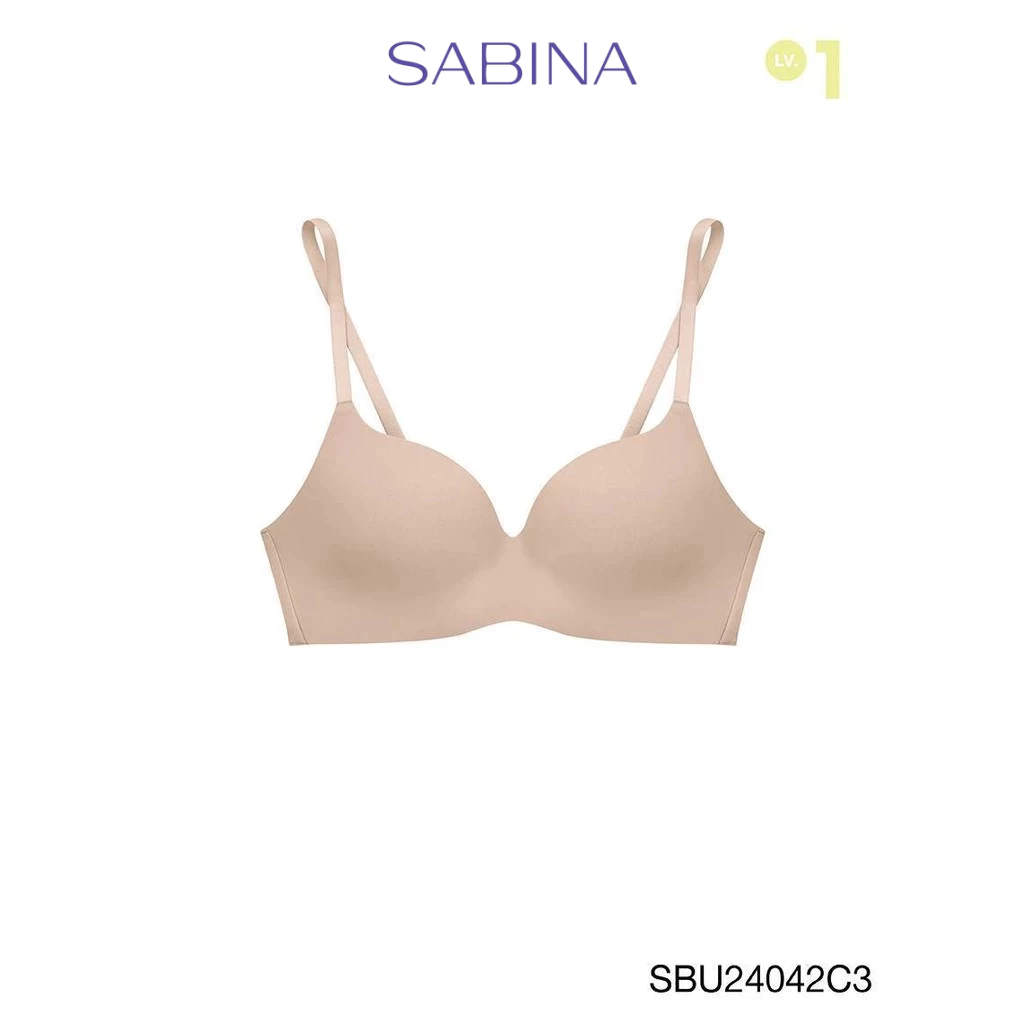 Sabina NEW BRALESS 2025 เสื้อชั้นในไร้ตะเข็บ ไร้โครง รหัส SBU24042C3 - สีเนื้อเข้ม