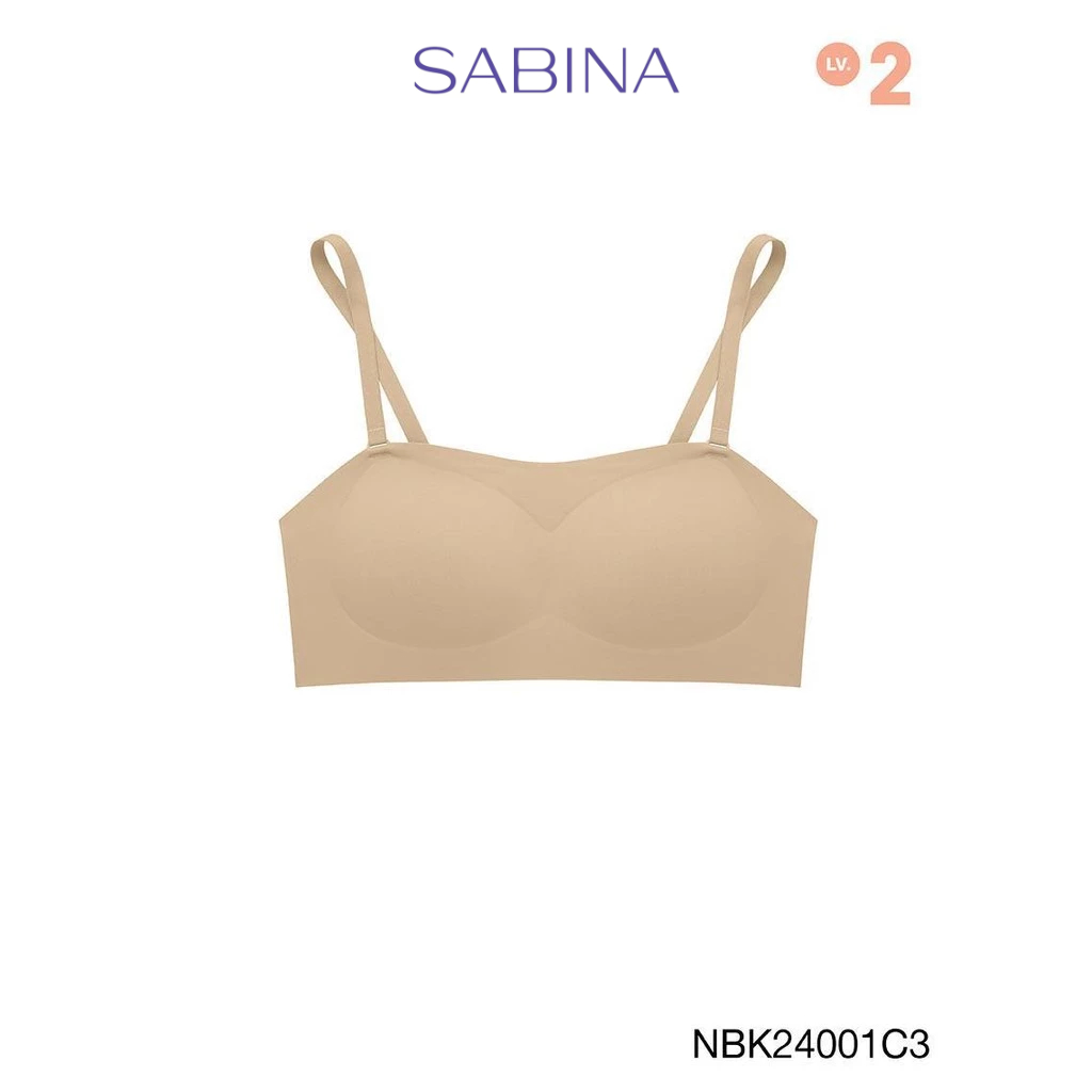 [Online Exclusive]  Sabina Soft Collection Level 2 เสื้อชั้นใน ไร้ตะเข็บ ไร้โครง รหัส NBK24001C3 - ส