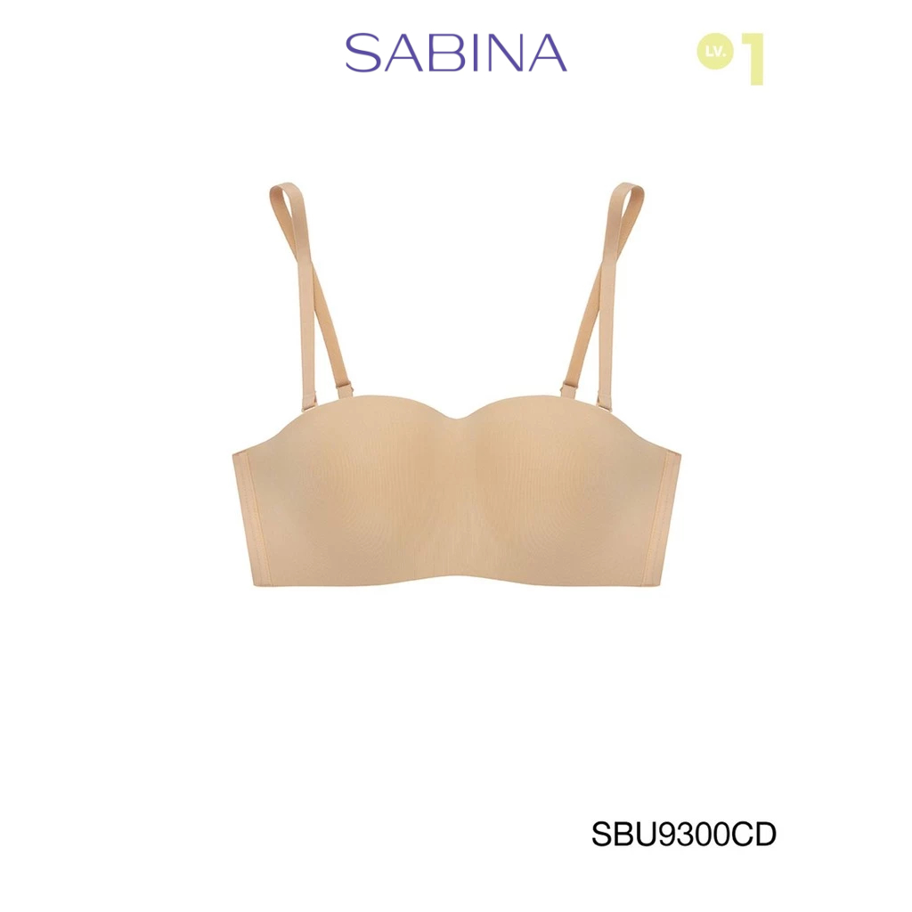 SABINA BRALESS | PRETTY PERFECT เสื้อชั้นในเกาะอกไม่มีโครง รหัส SBU9300 สีเนื้อเข้ม