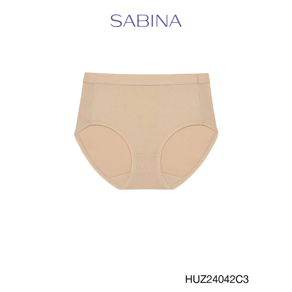 Sabina Habpy Panty กางเกงในทรงเอวสูงปานกลาง รหัส HUZ24042C3 - สีเนื้อเข้ม
