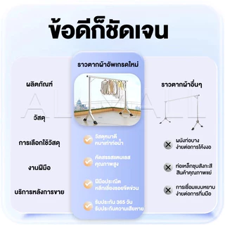 🔥🔥จัดโปร ราวตากผ้าพับได้ สแตนเลส 120-240*57*135cm ราวแขวนผ้า ราวเดียว ยืดหดได้ เคลื่อนย้ายสะดวก ไม่เป็นสนิม