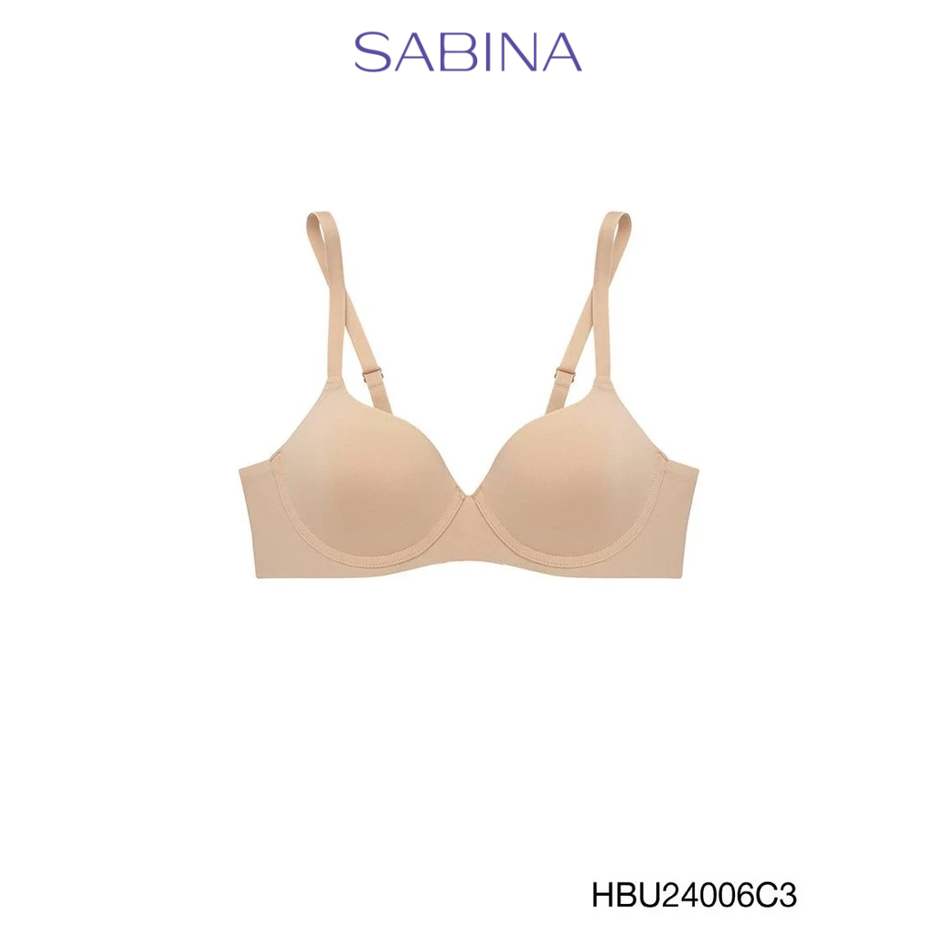 Sabina Habpy Pretty Perfect Level 1 เสื้อชั้นใน  มีโครง รหัส HBU24006C3 - สีเนื้อเข้ม