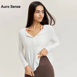 Auro Sense เสื้อ เสื้อยืด เสื้อแขนยาว ออกกำลังกาย แบบหลวม สำหรับ ผู้หญิง เหมาะสำหรับ ฟิตเนส โยคะ การออกกำลังกาย ห้องมีแ