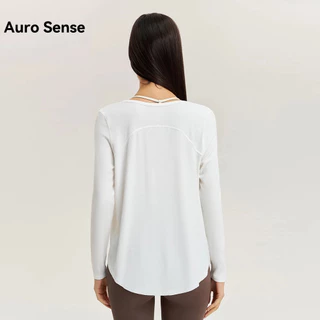 Auro Sense เสื้อ เสื้อยืด เสื้อแขนยาว ออกกำลังกาย แบบหลวม สำหรับ ผู้หญิง เหมาะสำหรับ ฟิตเนส โยคะ การออกกำลังกาย ห้องมีแ