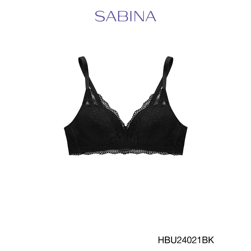 Sabina Habpy Pretty Perfect Level 1 เสื้อชั้นใน  ไร้โครง รหัส HBU24021BK - สีดำ